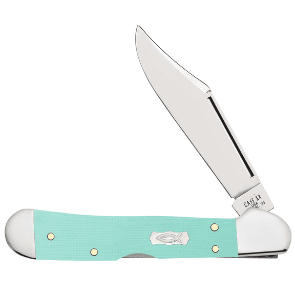 Case Knives Seafoam Green G-10 - Sm Mini CopperLock