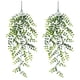 thumbnail image 1 of Paquete de 2 plantas colgantes artificiales, decoración de pared sintética, plantas falsas para estante, cocina, Patio, porche, interior y exterior, 1 of 5