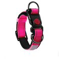 thumbnail image 1 of Collar para perros, collar clásico de nailon reflectante ajustable, collar para perros, ajuste para pasear perros con acolchado, suave (Rosa) S: circunferencia del cuello 30-40 cm, 6-17, se recomienda 5 kg Rojo Verde, 1 of 5
