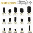 thumbnail image 2 of 300PCS Kit M2.5 M3 M4 M5 M6 M8 Hexagonal Grub Screws, Set Assortment Kit Stainless Steel Hex Socket Set Screws with Internal Hex Drive, 2 of 5