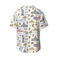 thumbnail image 6 of Lsque America Landmarks print Men's Cuban Collar Short Sleeve Shirt Summer Beachwear Casual Button Down Fashionable Vacation Leisure Shirt-Small, 6 of 7