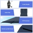 thumbnail image 6 of Autlaycil 15 ft Rectangle Patio Umbrella with Umbrella Base, Crank, Outdoor Market Umbrella (Navy Blue), 6 of 7