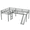 Gray, variant on Tcbosik Twin Size Loft Bed with Slide, L-Shaped Bed Frame with Built-in Ladder and Full Length Guardrail, Wood Slats Support, Space Saving, Gray