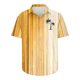 thumbnail image 3 of Mens Manga Corta Botón Abajo Camisas Botones Casuales Imprimir Blusa Turndown, 95% Poliéster 5% Camisa de Spandex para la Fiesta, Negocios Y Diario, 3 of 5
