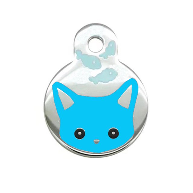Agiferg Vet Recommended Pet ID Tag Cat Personalized Many Shapes and Colors to Choose Tag