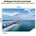 thumbnail image 3 of Peel and Stick Wallpaper Waterproof clearwater beach aerial shot famous resort royalty Wall Mural Decor Self Adhesive and Removable 100in x 144in, 3 of 8