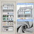 thumbnail image 3 of LazySpin Over the Door Organizer 5 Tiers, Extra Large Behind Door Storage of 10 Compartments, Over the Door Storage, Door Hanging Organizer for Closet, Diaper Organizer, Toy Storage, Grey, 3 of 9