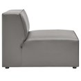 thumbnail image 4 of Modway Mingle Vegan Leather 4-Piece Sofa and 2 Ottomans Set in Gray, 4 of 11