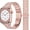 rose gold, variant on Compatible with Apple Watch Bling Band Women 46mm 45mm 44mm 42mm Series 11 10 9 8 7 6 5 4 3 2 1 SE, Upgraded Sparkle Replacement Bracelet iWatch Band, Diamond Rhinestone Stainless Steel Metal Strap