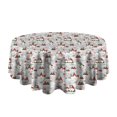 thumbnail image 5 of Multicolor Christmas Gnome Pattern Round Tablecloth 60"x60",Wrinkle Wipeable Table Cloth for Kitchen Dining Room Picnic Patio Party, 5 of 6