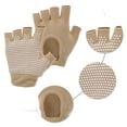 thumbnail image 3 of Unique Bargains Yoga Gloves Fingerless Pilates Gloves One Size Beige, 3 of 5