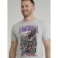 thumbnail image 4 of Men’s and Big Men's 4th of July USA Motorcycle Americana Graphic Tee Shirt by Way to Celebrate, Sizes XS-3XL, 4 of 5