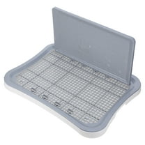 WEUVEB Dog Training Toilet with Grey Mesh and Wall, Indoor Outdoor Pet Potty Trainer for Puppies and Small Dogs