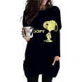 thumbnail image 4 of 2024 Nueva camiseta de manga larga con cuello redondo y bolsillo para mujer, camiseta informal elegante con estampado de Snoopy, ropa de calle larga para mujer, 4 of 4