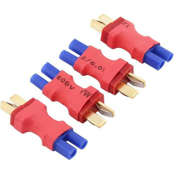 WINDLAND 4Pcs EC2 Female to Male T Plug Dean Style Adapter Remote Quadcopter Accessories