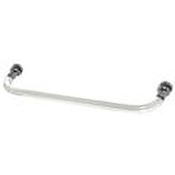 CRL CATB24BN 24" Acrylic Smooth Single-Sided Towel Bar with Brushed Nickel Rings