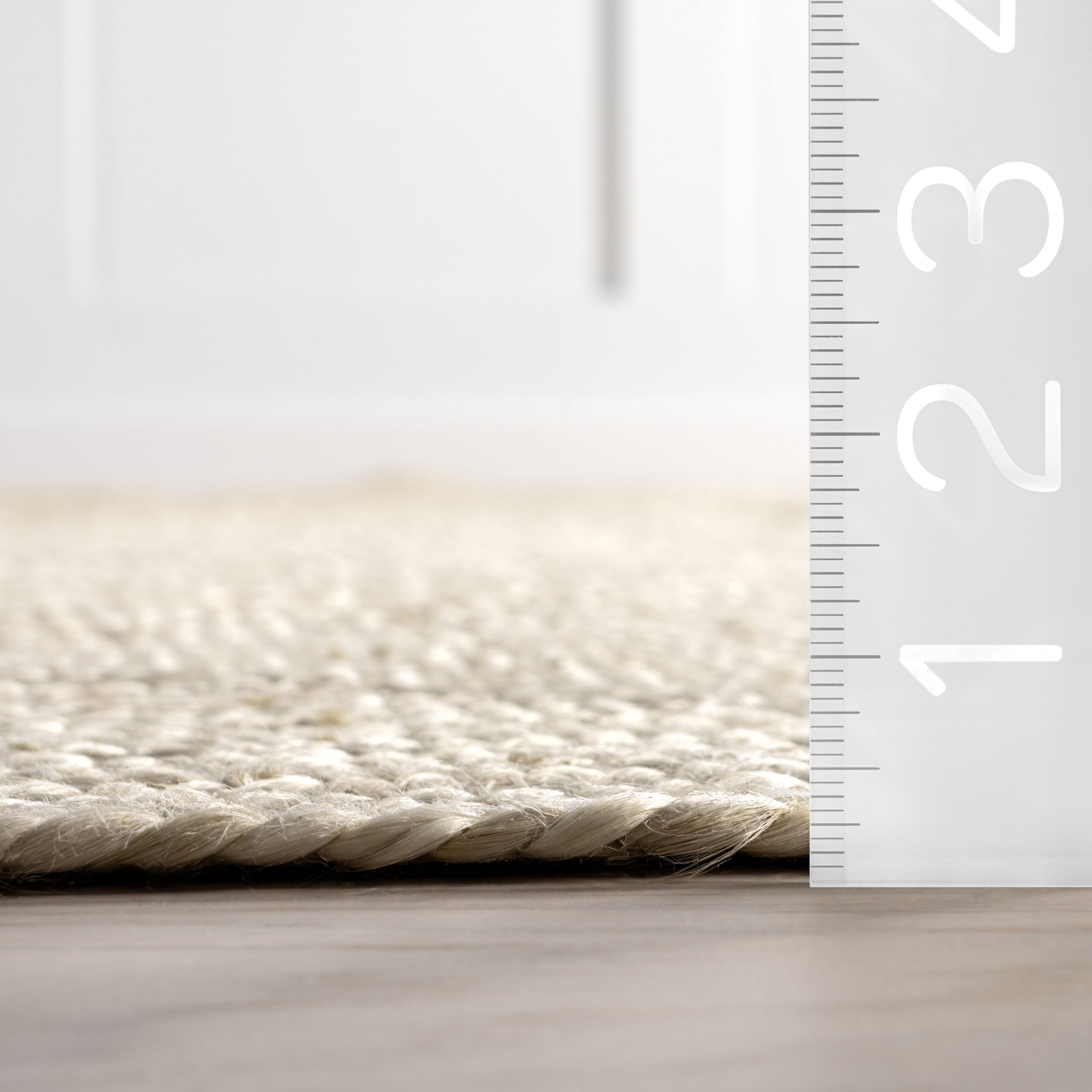 Rugs USA Juniper Tiled Jute Area Rug, 2' 6" x 8', Runner, Christie Ivory