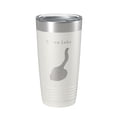 thumbnail image 1 of Green Lake Map Tumbler Travel Mug Insulated Laser Engraved Coffee Cup New York 20 oz White, 1 of 1