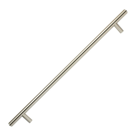 Rok Hardware Contemporary Euro Style Solid Metal Pull / Handle Brushed Nickel 13-1/8" (333mm) Hole Centers, 16-1/4" (413 mm) Overall Length