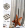 thumbnail image 3 of Summer Oceans Beaches Blackout Curtains for Bedroom Living Room Darkening Curtains 54 Inch Long Sea Waves Starfish Shells Coastal Short Curtain for Small Window Treatment Grommet Drapes 52"x54"x2, 3 of 9
