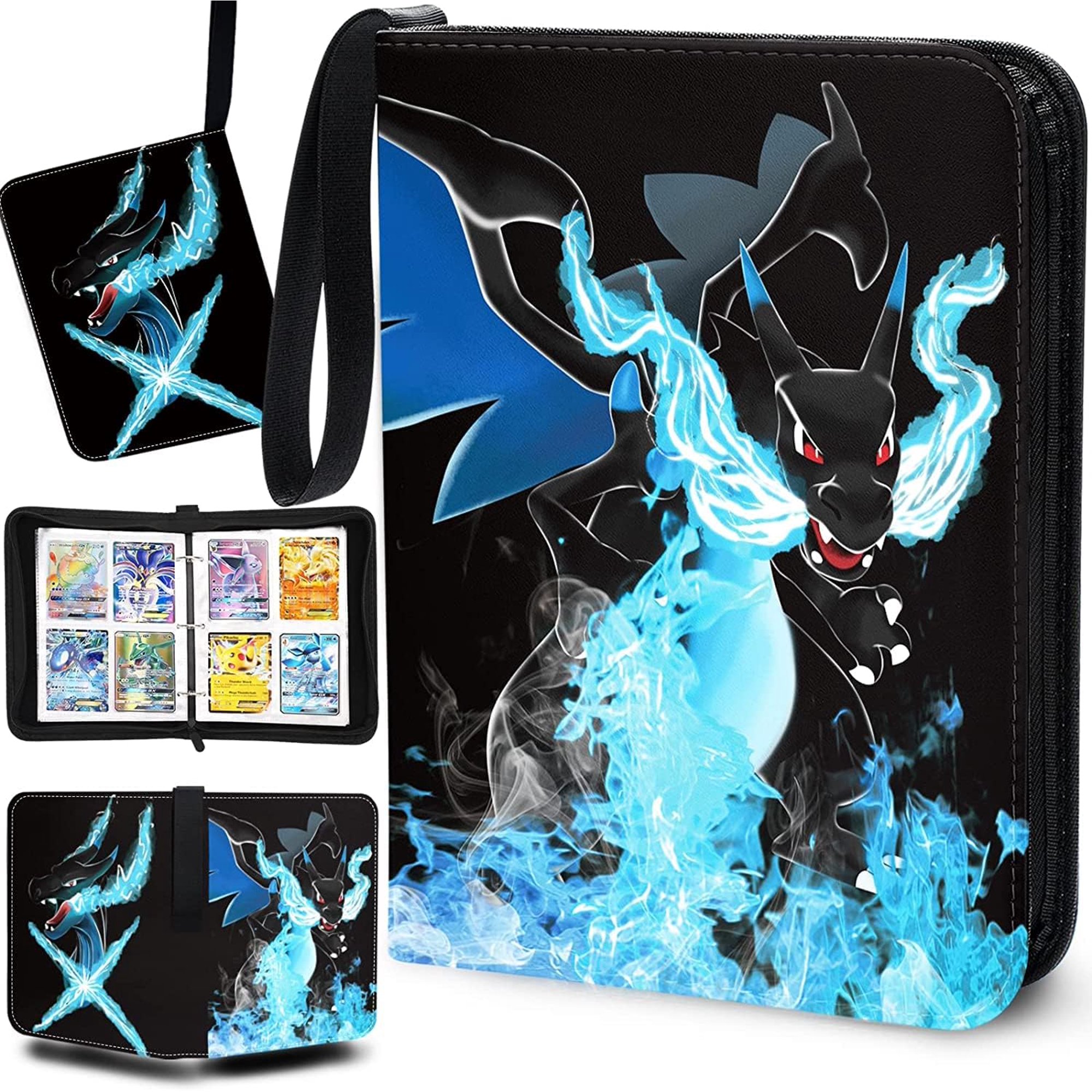 Classeur De Cartes à Collectionner 612 Cartes - Album Cuir PU Zippé Premium Pour Pokémon, MTG, TCG