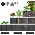 thumbnail image 5 of KING BIRD 3 Tiers Raised Garden Bed Dismountable Frame Galvanized Steel Metal Patio Garden Elevated Planter Box 46’’x46’’x23.6’’ for Growing Vegetables Flower (Dark Grey), 5 of 8