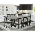 thumbnail image 2 of East West Furniture V-Style 9-Piece Wood Dining Set in Shitake Gray/Cement/Black, 2 of 2