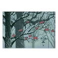 thumbnail image 3 of Winter Cutting Board, Bullfinches on Trees Winter City Park Snow Cold Weather Immigrant Birds Design, Decorative Tempered Glass Cutting and Serving Board, Small Size, Grey Coral, by Ambesonne, 3 of 5
