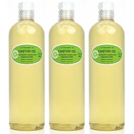 Dr Adorable - 48 oz - Castor Oil - 100% Pure Organic Cold Pressed Natural Hair Skin (3 of 16 oz)