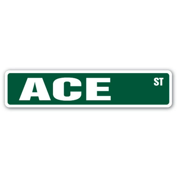ACE Street Sign Childrens Name Room Sign | Indoor/Outdoor |  18" Wide