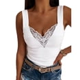 thumbnail image 3 of Camisetas sin mangas de encaje,Camisetas sin mangas de encaje para mujer Blusa sin mangas de encaje Camisetas sin mangas Claridad notable, 3 of 6