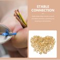 thumbnail image 2 of OULII Crimp Connectors 1000pcs Spade Copper Golden With Electrical Conductivity, 2 of 4