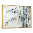 thumbnail image 2 of Designart "Wild Bamboo In Black And White" Bamboo Floater Framed Canvas Wall Art, 2 of 5