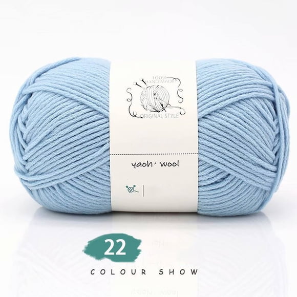 NANDIYNZHI Fil à Tricoter Fil de Laine pour le Crochet 1 Pce=100g Fil de Coton Tissé à la Main Fil de Crochet Doux pour Tricot à la Main Chandail Chaud Coussin de Sofa Foulard Bricolage (Couleur : 1 Pce 01) 1 Pelote Liquidation
