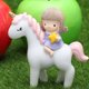thumbnail image 5 of Figurita de niña y unicornio Adorable resina Adornos de escritorio Festival Decoración Niños Regalo (Rosa), 5 of 8