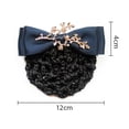 thumbnail image 6 of opvise Women Hair Net Temperament Flower Shape OL Style Fishnet Hair Decoration Decorative Soft Bow-knot Lady Bud Hair Net for Airline Stewardess Light Grey, 6 of 8