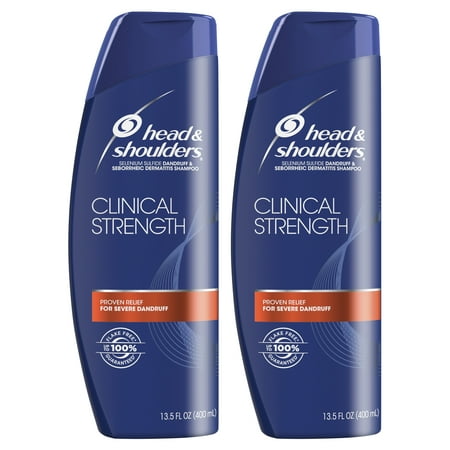 Head and Shoulders Clinical Strength Dandruff and Seborrheic Dermatitis Shampoo, 13.5 fl oz Twin (Best Treatment For Seborrheic Dermatitis On Scalp)