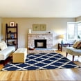 thumbnail image 2 of Ottomanson Trellis Area Rug 5' x 6'6" - Non Slip Low Pile Carpet, Navy, 2 of 8