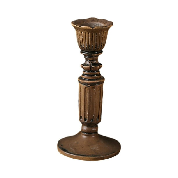 Portavelas decorativo, adorno de resina antigua, soporte para foto, candelabro para Bar, sala de estar, decoración de fiesta Estilo B