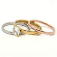 thumbnail image 2 of Amilia 3 Ring Wedding Ring Set for Women Stainless Steel Engagement Matching Bands Ginger Lyne Collection, 2 of 3