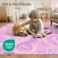 thumbnail image 4 of ODIKA 6'x9' Washable Area Rug Pink Abstract Swirl Tie Dye Blend Ombre Gradient Watercolor Large Flowing for Family Room, Living Mater Bedroom, Non-Slip, Easy Care, 4 of 7