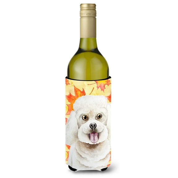 Carolines Treasures CK1409LITERK Bichon Frise Fall Wine Bottle Beverge Insulator Hugger Wine Bottle multicolor