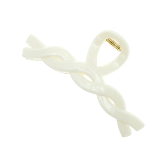 Unique Bargains 1 Pc Cable Hair Clips Hairdo Clip for Home White