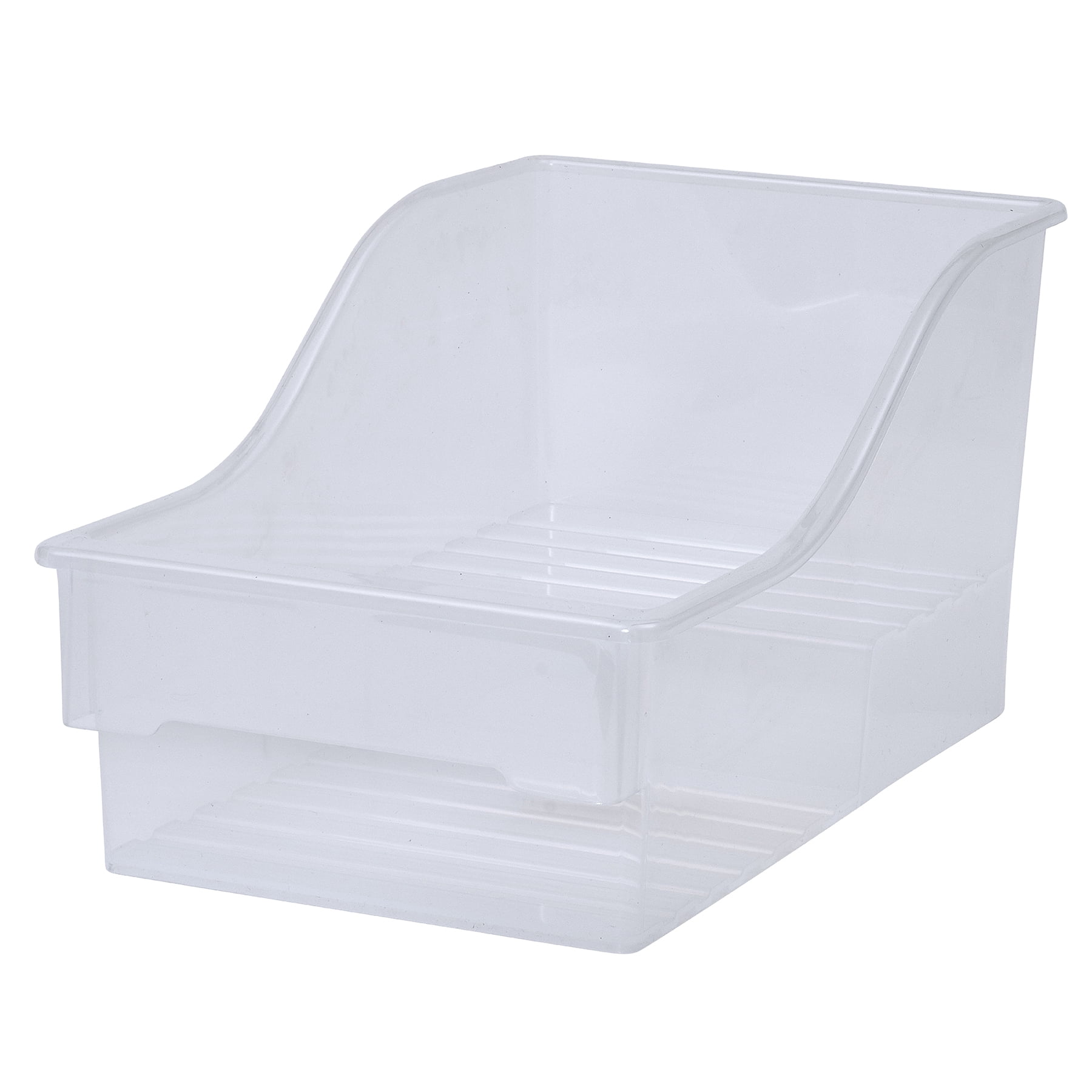 (2 pack) Mainstays Large Clear Plastic Storage Bin for the Kitchen, Single, Multi-Purpose Kitchen Organization Solution, Ideal Use for Pantry Storage