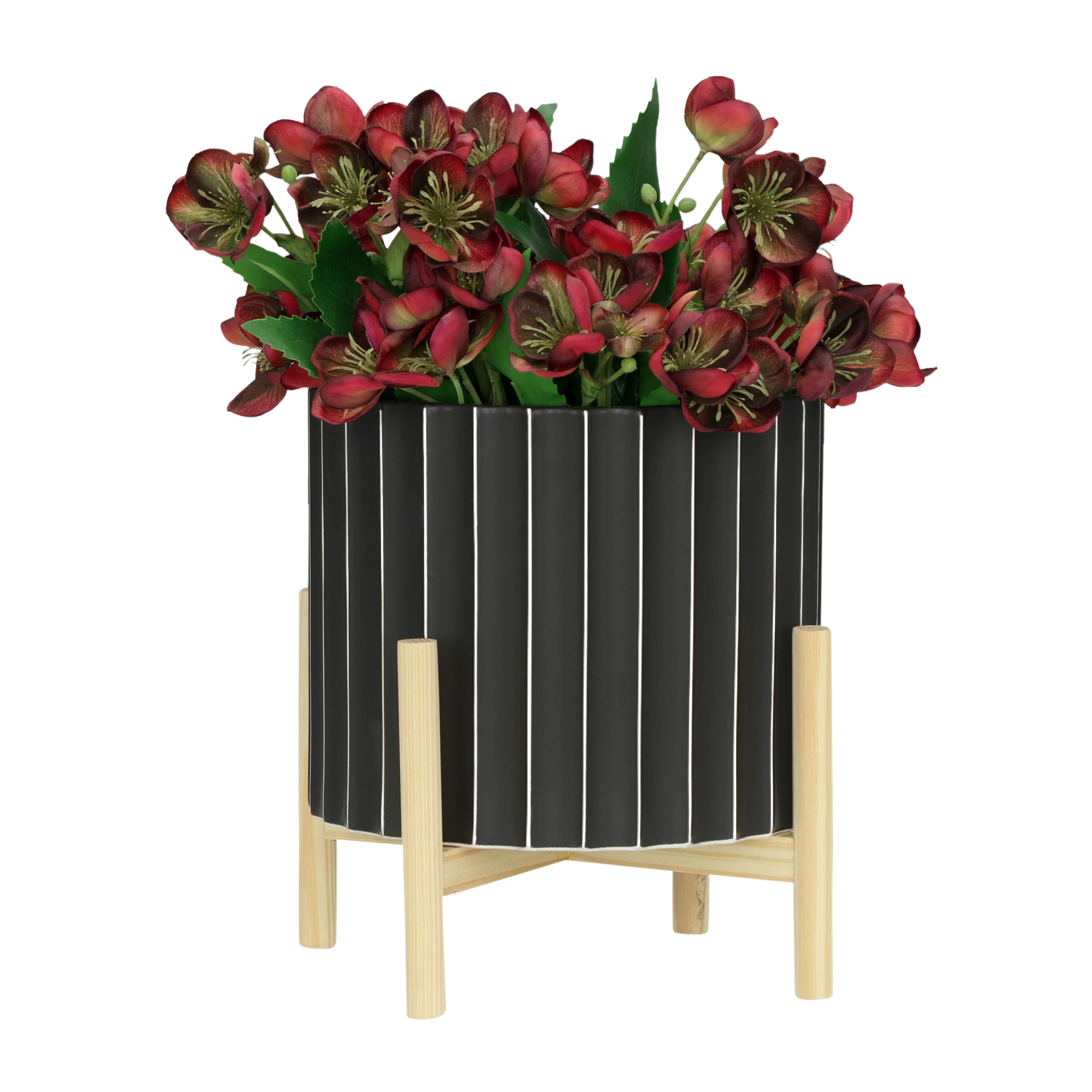 Modern Ceramic Planter Pot with Metal Stand – Miss Plant