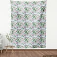 thumbnail image 4 of Ambesonne Floral Fabric by the Yard Upholstery, Bouquet Art of Spring Floral, 1 Yard, Green Pink and Lavender, 4 of 5