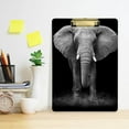 thumbnail image 6 of 12.5"x9" African Elephant Clipboards, Standard A4 Letter Size Nursing Clipboard with Low Profile Metal Clip Decorative Clip Board for Office Supplies,Gold, 6 of 7