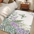 thumbnail image 4 of Lavender Eucalyptus Area Rugs 3x5 ft Ferns Leaf Succulents Green Butterfly Washable Rug Non Slip Indoor Carpet Absorbent Floor Mat for Living Room Bedroom Dining Room, 4 of 9