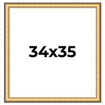 34x35 Frame Gold Plein Aire Solid Wood Picture Frame Width 2 Inches | Interior Frame Depth 0.5