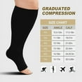 AMITOFO Compression Socks for Women Wide Calf 2 Pairs Plus Size Toeless